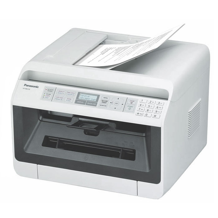 Panasonic KX-MB2110RU МФУKX-MB2110RUW Panasonic KX-MB2110RU МФУKX-MB2110RUWЛазерное МФУ Panasonic KX-MB2110RU является полезным и удобным аппаратом с функциями принтера, сканера и копира. Такие устройства особенно пригодятся тем, кто стремится к экономии офисного и домашнего пространства. МФУ представляет собой сочетание экономичности и высокого качества работы.Компактный автоподатчик на 35 листов облегчает процесс копирования и сканирования. Информативный 2-строчный ЖК-дисплей позволит отследить процессы, выполняемые МФУ, а сетевой интерфейс - разместить устройство в любом месте офиса или квартиры, где есть локальная сеть, и распечатывать документы с любой машины в сети, независимо от того, включены или выключены остальные компьютеры. Также имеется возможность сканирования на электронную почту, ПК (в форматах PDF,TIFF,JPEG,BMP) и на FTP-сервер/ папку SMB (в форматах PDF,JPEG или TIFF).