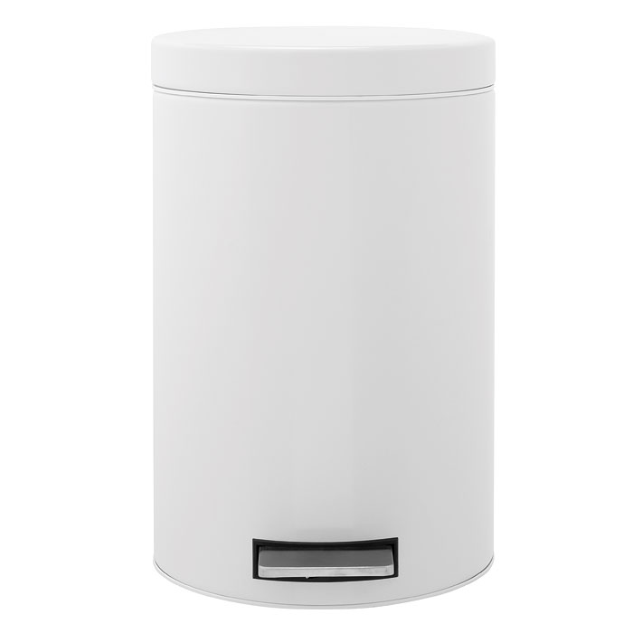 Бак мусорный Brabantia, с педалью, цвет: белый, 12 л. 127021127021-BR Бак мусорный Brabantia, с педалью, цвет: белый, 12 л. 127021127021-BRПедальный бак Brabantia на 12 л поистине универсален и идеально подходит для использования на кухне или в гостиной. Достаточно большой для того, чтобы вместить весь мусор, при этом достаточно компактный для того, чтобы аккуратно разместиться под рабочим столом. Мягкий ход педали и бесшумное открытие/закрытие крышки. Удобный в использовании – при открывании вручную крышка фиксируется в открытом положении, закрывается нажатием педали. Надежный педальный механизм, высококачественные коррозионно-стойкие материалы. Удобная очистка – прочное съемное внутреннее пластиковое ведро. Предохранение пола от повреждений – пластиковое защитное основание. Всегда опрятный вид – идеально подходящие по размеру мешки для мусора со стягивающей лентой (размер C). 10-летняя гарантия Brabantia.