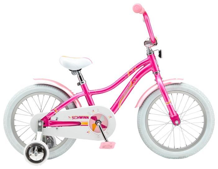 Велосипед детский Schwinn Lil Stardust (2015) Pink43245 Велосипед детский Schwinn Lil Stardust (2015) Pink43245Schwinn Lil Stardust 2015 года – это детский велосипед начального уровня для девочек, рассчитанный на возраст от 4 до 6 лет. Яркая, красивая и оригинальная модель доступна в двух цветах. Обладая такими визуальными достоинствами, велосипед остается комфортным и безопасным в использовании. Ребенку будет очень удобно и просто на нем кататься, ведь он оборудован ножным тормозом и не имеет переключения передач. Бренд Schwinn – это качество! Lil Stardust обязательно понравится вам и вашему ребенку!Вилка: SchwinnСедло: Schwinn Sidewalk KidsЦепь: KMC Z410Спицы: Stainless 14gЗадняя втулка: SchwinnЗадняя покрышка: SchwinnПередняя покрышка: SchwinnРазмер рамы: 16.0