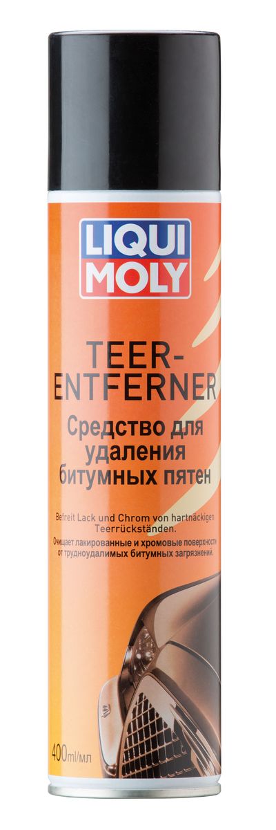 Средство для удаления битумных пятен Liqui Moly, 400 мл7603 Средство для удаления битумных пятен Liqui Moly, 400 мл7603Средство для удаления битумных пятен Liqui Moly на основе высокоэффективной комбинации растворителей предназначено для удаления смол, асфальтовых, масляных и битумных пятен, свежих следов от красок и антикоров. Подходит для поверхности кузова автомобиля, кемпингов, мотоциклов, велосипедов, инструментов и др. Средство мягко и основательно удаляет битум и следы антикоррозийных препаратов с хромовых и лакированных металлических и пластиковых деталей. Очищает самостоятельно, без необходимости скрести или натирать. Достаточно разбрызгать и стереть с поверхности. Может удалять и остатки клея. Состав: Р-п-мента-1,8-диен, углеводороды, изопропанол, минеральное масло, пропеллент: пропан, бутан, изобутан, ноу-хау компании. Товар сертифицирован.