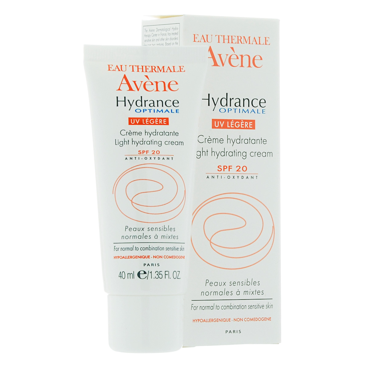 Avene Крем увлажняющий защищающий Hydrance ОПТИМАЛЬ UV20 ЛЕЖЕР для нормальной и смешанной кожи лица 40 млC20631 Avene Крем увлажняющий защищающий Hydrance ОПТИМАЛЬ UV20 ЛЕЖЕР для нормальной и смешанной кожи лица 40 млC20631Обеспечивает коже интенсивное и длительное увлажнение, защищает от УФ излучения, предотвращает естественное старение кожи, придает коже матовость. Для нормальной или смешанной чувствительной кожи