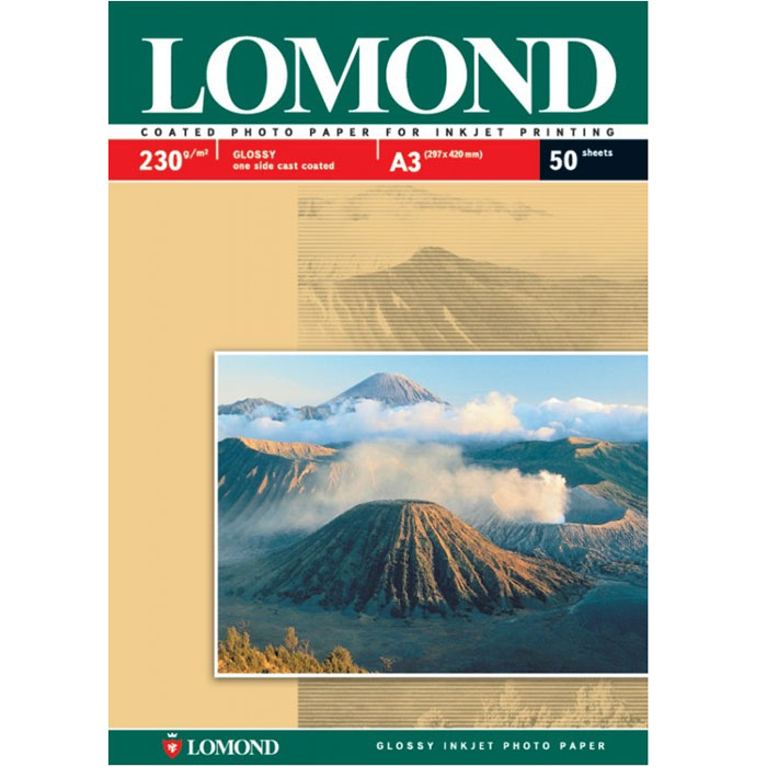 Lomond Photo 230/A3/50л односторонняя глянцевая0102025 Lomond Photo 230/A3/50л односторонняя глянцевая0102025Односторонняя глянцевая фотобумага Lomond для струйной печати.Глянцевые бумаги имеют гладкую блестящую поверхность. Они наилучшим образом передают яркие, насыщенные цвета с множеством оттенков и цветовых градаций. Глянцевые бумаги по виду наиболее соответствуют фотографии. Это лучшие бумаги для печати ярких фотореалистичных изображений. На глянцевых бумагах лучше печатать водорастворимыми чернилами. Пигментные чернила, содержащие крупные частицы, могут немного смазываться. Водорастворимые чернила быстро впитываются и сохнут, обеспечивая насыщенное стойкое изображение.