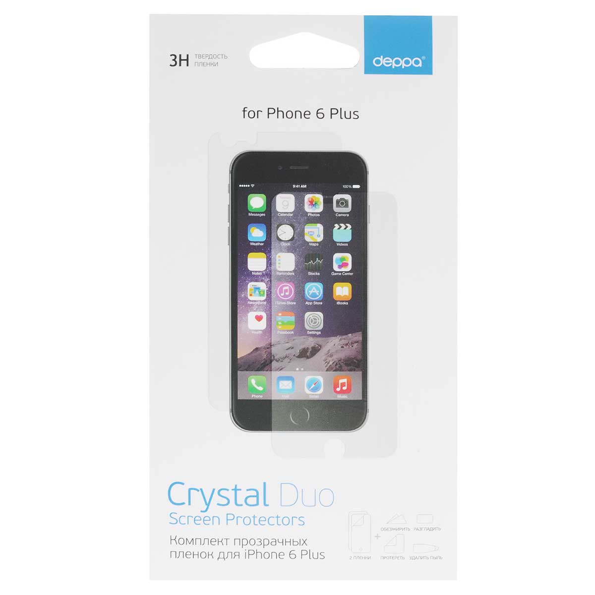 Deppa комплект защитных пленок для Apple iPhone 6 Plus, Clear