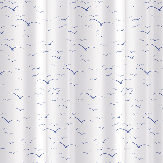 Шторка для ванной Tatkraft Seagull, цвет: белый, синий, 180 см х 180 см14053 Шторка для ванной Tatkraft Seagull, цвет: белый, синий, 180 см х 180 см14053Шторка для ванной Tatkraft Seagull, изготовленная из Peva - водонепроницаемого, мягкого на ощупь и прочного материала, декорирована изображением силуэтов летящих чаек. Не содержит ПВХ. Шторка быстро сохнет, легко моется и обладает повышенной износостойкостью. В комплекте также имеется 12 овальных колец. Шторка оснащена магнитами-утяжелителями для лучшей фиксации.Шторка для ванной Tatkraft Seagull порадует вас своим ярким дизайном и добавит уюта в ванную комнату. Характеристики:Материал: 50% полиэтилен, 50% этиленвинилацетат (Peva). Цвет: белый, синий. Размер шторки: 180 см х 180 см. Количество колец: 12 Размер упаковки: 20,5 см х 29 см х 3,5 см. Производитель: Эстония. Изготовитель: Китай. Артикул: 14053.