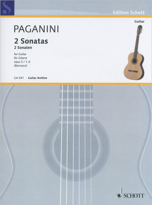 Niccolo Paganini Niccolo Paganini: 2 Sonatas: Opus 3 / 1,6: For Guitar the mystery sonatas