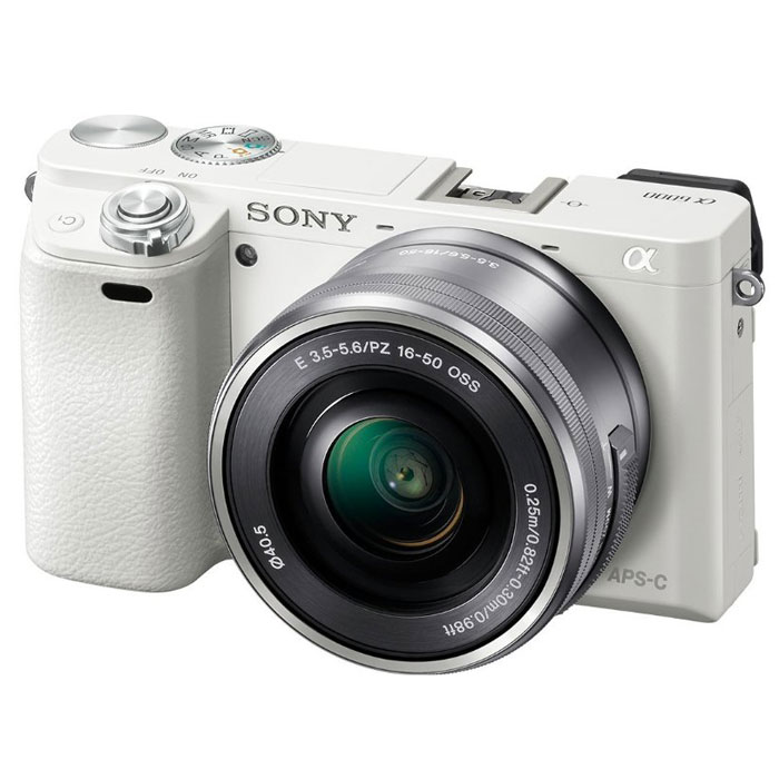 Sony Alpha A6000 Kit 16-50mm PZ, White цифровая фотокамера