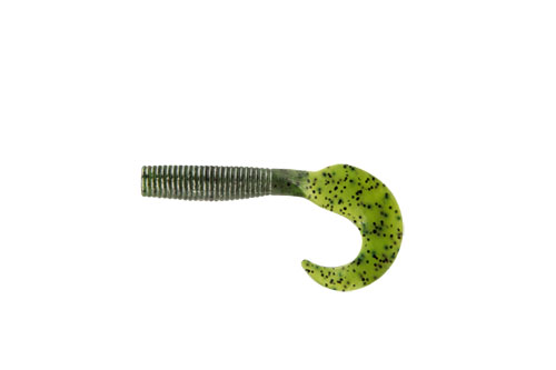 Приманка съедобная Твистер Allvega Flutter Tail Grub, цвет: зеленый, черный, 3,5 см, 0,6 г, 15 шт