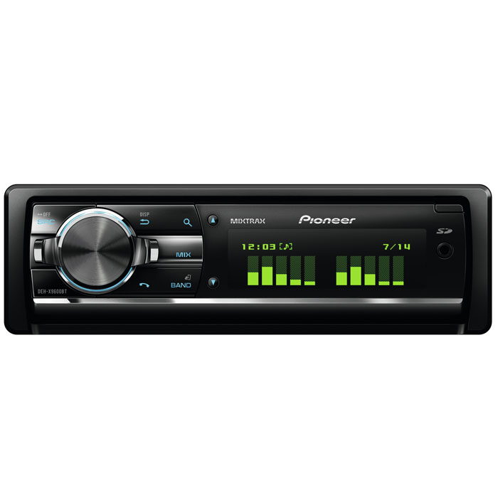 Pioneer DEH-X9600BT автомагнитола CDDEH-X9600BT Pioneer DEH-X9600BT автомагнитола CDDEH-X9600BTPioneer DEH-X9600BT легко подключить к мобильным устройствам iPod, iPhone или Android, также он может воспроизводить музыку с USB-накопителя. Используйте дополнительный вход Aux-вход и два USB-порта на тыловой панели для подключения своих устройств к этой аудиосистеме. Поддержка Bluetooth позволяет использовать беспроводную гарнитуру для совершения звонков или прослушивания аудио с совместимых устройств.