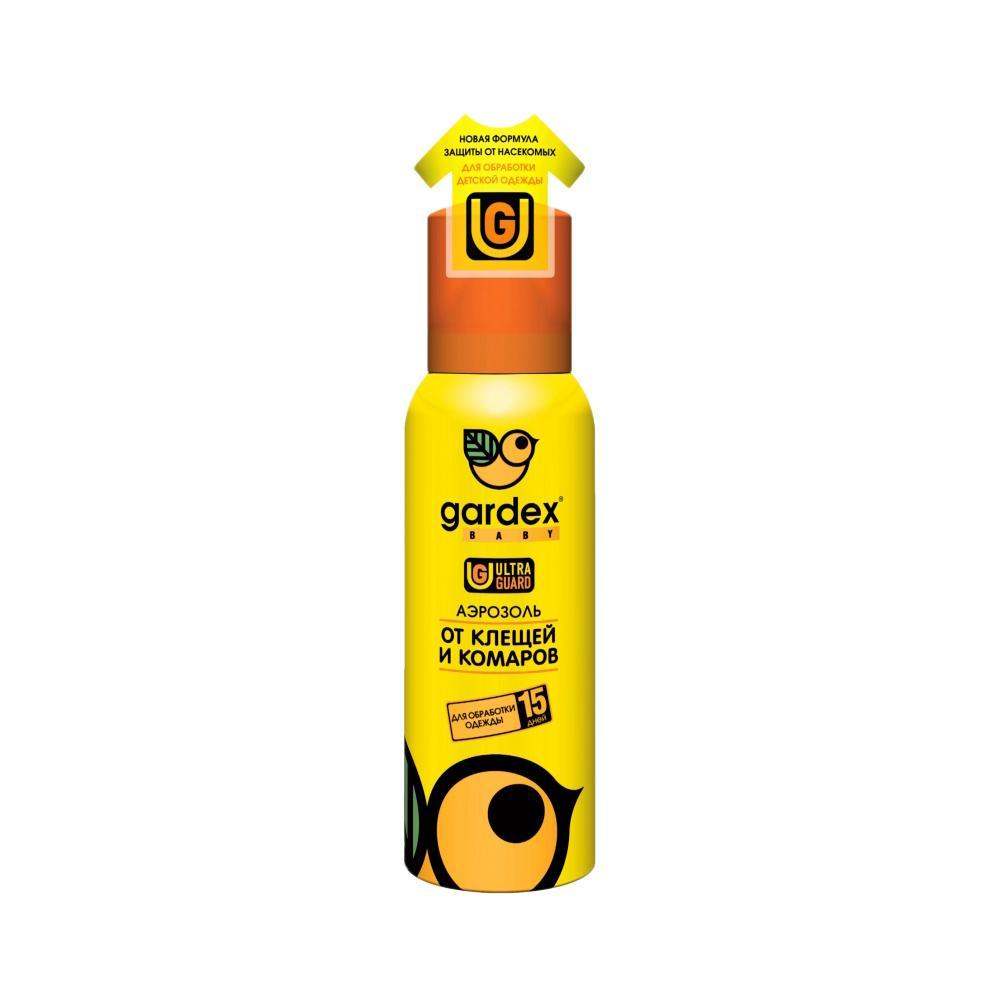Аэрозоль Gardex Baby от клещей и комаров, 100 мл0148 Аэрозоль Gardex Baby от клещей и комаров, 100 мл0148Аэрозоль (репеллент) Gardex Baby от клещей и комаров для одежды 100 мл. Характеристики:Состав: альфациперметрин - 0,2%, N,N-диэтилтолуамид - 8%, MGK-264, триэтиленгликоль, этиловый спирт, бутан, изобутан, пропан, функциональные добавки, отдушка. Объем: 100 мл. Товар сертифицирован.