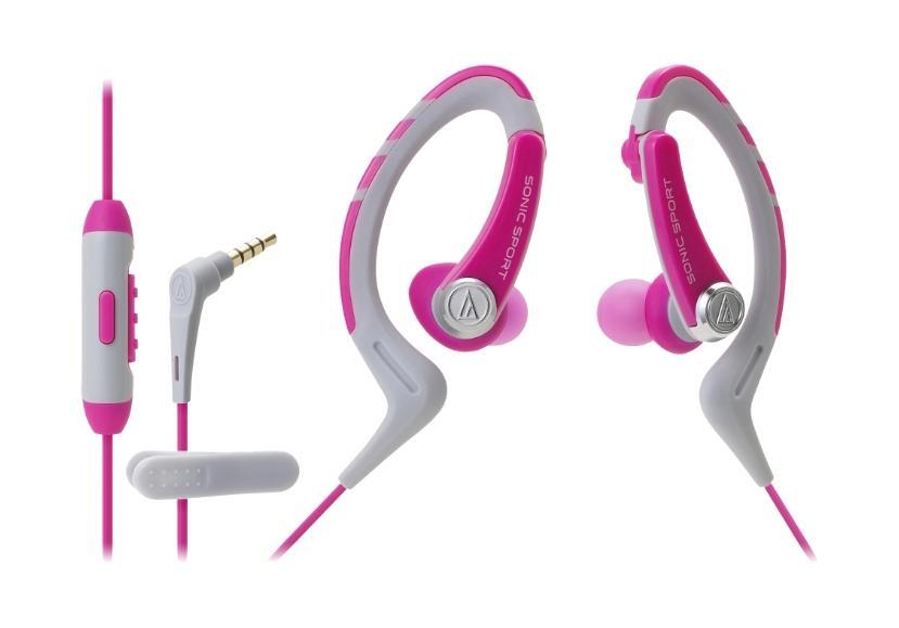 Audio-Technica ATH-SPORT1iS, Grey Pink наушники
