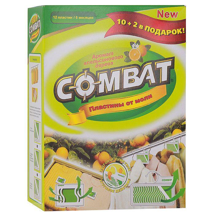 Пластины от моли Combat, с ароматом апельсинового дерева, 10 шт + 2 шт в подарок1495 Green Пластины от моли Combat, с ароматом апельсинового дерева, 10 шт + 2 шт в подарок1495 GreenПластины Combat предназначены для защиты шерсти, меха, пера и изделий из них от повреждения разными видами моли. Уничтожает бабочек, личинки и кладку яиц моли. Разработанное японскими учеными сочетание современного, безвредного для людей и животных, но смертельного для моли активного вещества и нежного праздничного аромата апельсинового дерева обеспечивает эффект класса люкс. Благодаря специальной упаковке средство действует равномерно и безопасно для вещей даже при непосредственном контакте. Можно применять для хранения верхней одежды, головных уборов, зимней обуви, ковров. Характеристики:Состав: эмпентрин (ДВ) - 85%, отдушка - 10%, инертные компоненты - 5%.Комплектация: 12 шт. Размер упаковки: 13 см х 18 см х 5,5 см. Производитель: Корея.
