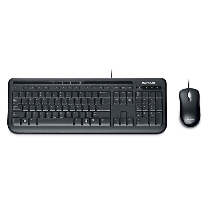 Microsoft Wired Desktop 600, Black клавиатура + мышь (APB-00011)