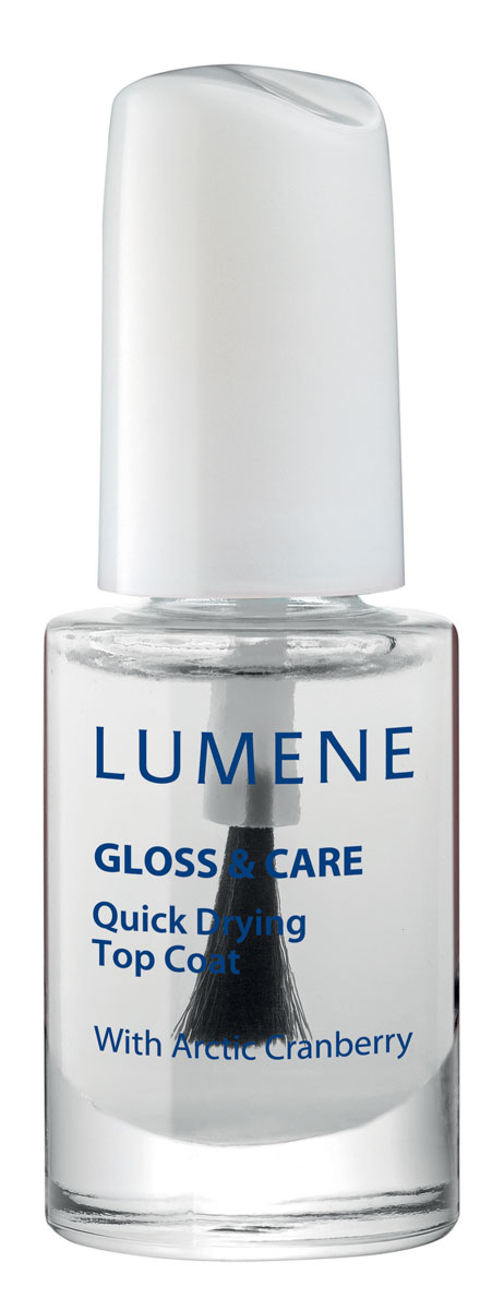 LUMENE Быстросохнущее покрытие для закрепления лака Lumene Gloss & Care 3в1, 5 млNL372-84460 LUMENE Быстросохнущее покрытие для закрепления лака Lumene Gloss & Care 3в1, 5 млNL372-84460LUMENE GLOSS & CARE NAIL STRENGTHENER СРЕДСТВО ДЛЯ УКРЕПЛЕНИЯ НОГТЕЙ LUMENE GLOSS&CAREС маслом семян арктической клюквыПрименение: нанести в 1-2 слоя на очищенную поверхность ногтя или в 1 слой в качестве основы под лак. Укрепляет ногти, препятствует ломкости.