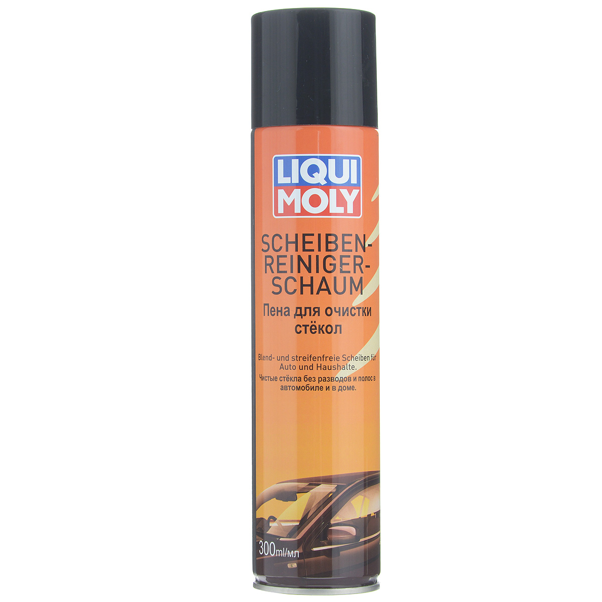 Пена для очистки стекол Liqui Moly Scheiben-Reiniger-Schaum, 300 мл7602 Пена для очистки стекол Liqui Moly Scheiben-Reiniger-Schaum, 300 мл7602Высокоэффективная пена Liqui Moly Scheiben-Reiniger-Schaum очищает стекла, зеркала и фары быстро, без разводов и полос. Удаляет матовый налет на стеклах и таким образом повышает безопасность движения. Растворяет и удаляет следы силикона, никотина, насекомых, масла и прочих жироподобных загрязнений. Благодаря особой консистенции не стекает, дольше остается на загрязнениях и поэтому действует особенно интенсивно. Подходит для плексигласовых стекол. Нейтрально к резине, лаковым поверхностям и пластикам.Состав: вода, бутилгликоль, этанол, 25%-раствор аммиака, пропеллент: пропан/бутан/изобутан. Директива (ЕС) №648/2004: от 5% до 15% алифатических углеводородов, менее 5% неионных ПАВ, ароматизатор: лимон. Не содержит озоноразрушающих веществ. Товар сертифицирован.