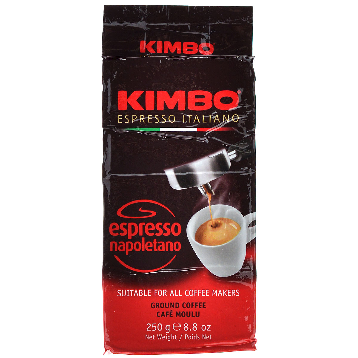 Kimbo Espresso Napoletano кофе молотый, 250 г (в/у)8002200602116 Kimbo Espresso Napoletano кофе молотый, 250 г (в/у)8002200602116Натуральный жареный молотый кофе Kimbo Espresso Napoletano с интенсивным вкусом и богатым ароматом. Традиционная неаполитанская обжарка характеризуется густой пенкой. Идеально подходит для любителей крепкого эспрессо. Состав смеси: 90% арабика, 10% робуста.