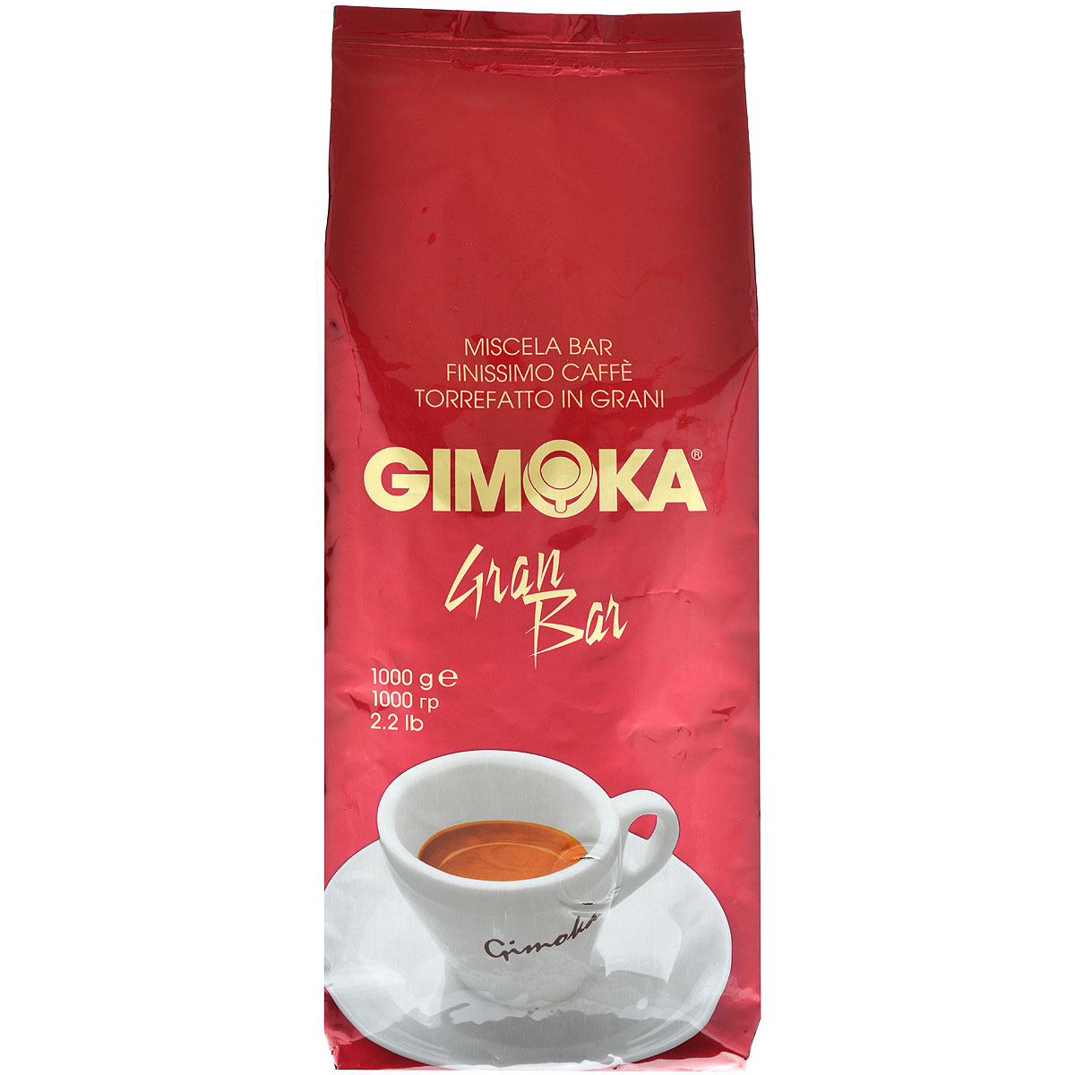 Gimoka Rossa Gran Bar кофе в зернах, 1 кг8003012000039 Gimoka Rossa Gran Bar кофе в зернах, 1 кг8003012000039Натуральный жареный кофе в зернах Gimoka Rossa Gran Bar. Кофейная смесь обладает интенсивным и устойчивым ароматом, а специальная обжарка придает насыщенность и крепость. Состав смеси: 70% арабика, 30% робуста.