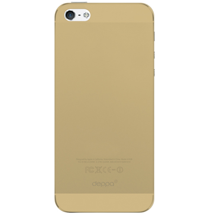 Deppa Sky Case чехол для Apple iPhone 5/5s, Gold86010 Deppa Sky Case чехол для Apple iPhone 5/5s, Gold86010Чехол Deppa Sky Case для iPhone 5/5s предназначен для защиты корпуса смартфона от механических повреждений и царапин в процессе эксплуатации. Имеется свободный доступ ко всем разъемам и кнопкам устройства. Чехол изготовлен из полипропилена и имеет толщину 0,3 мм.