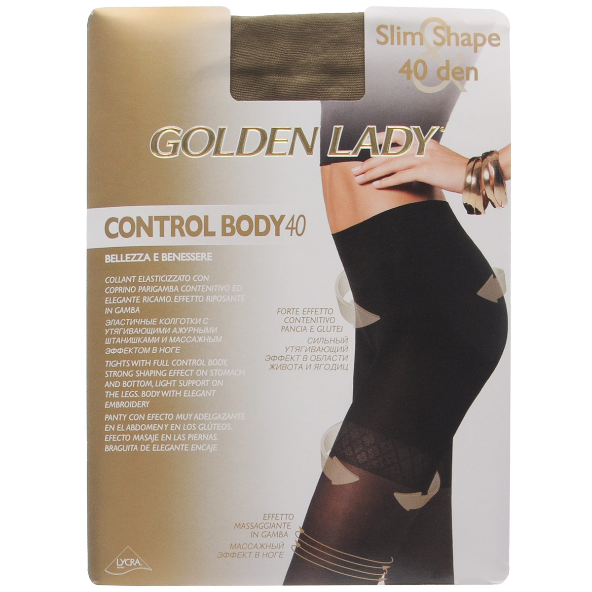 Колготки женские Golden Lady Control Body 40, цвет: Daino (бледно-коричневый). 122KKK. Размер 4 (L)