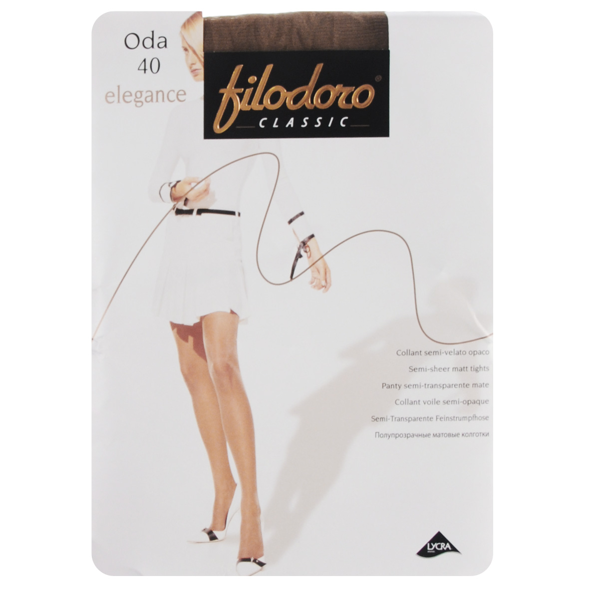 Колготки женские Filodoro Classic Oda 40 Elegance, цвет: Glace (коричневый). SSP-016656. Размер 4 (L)