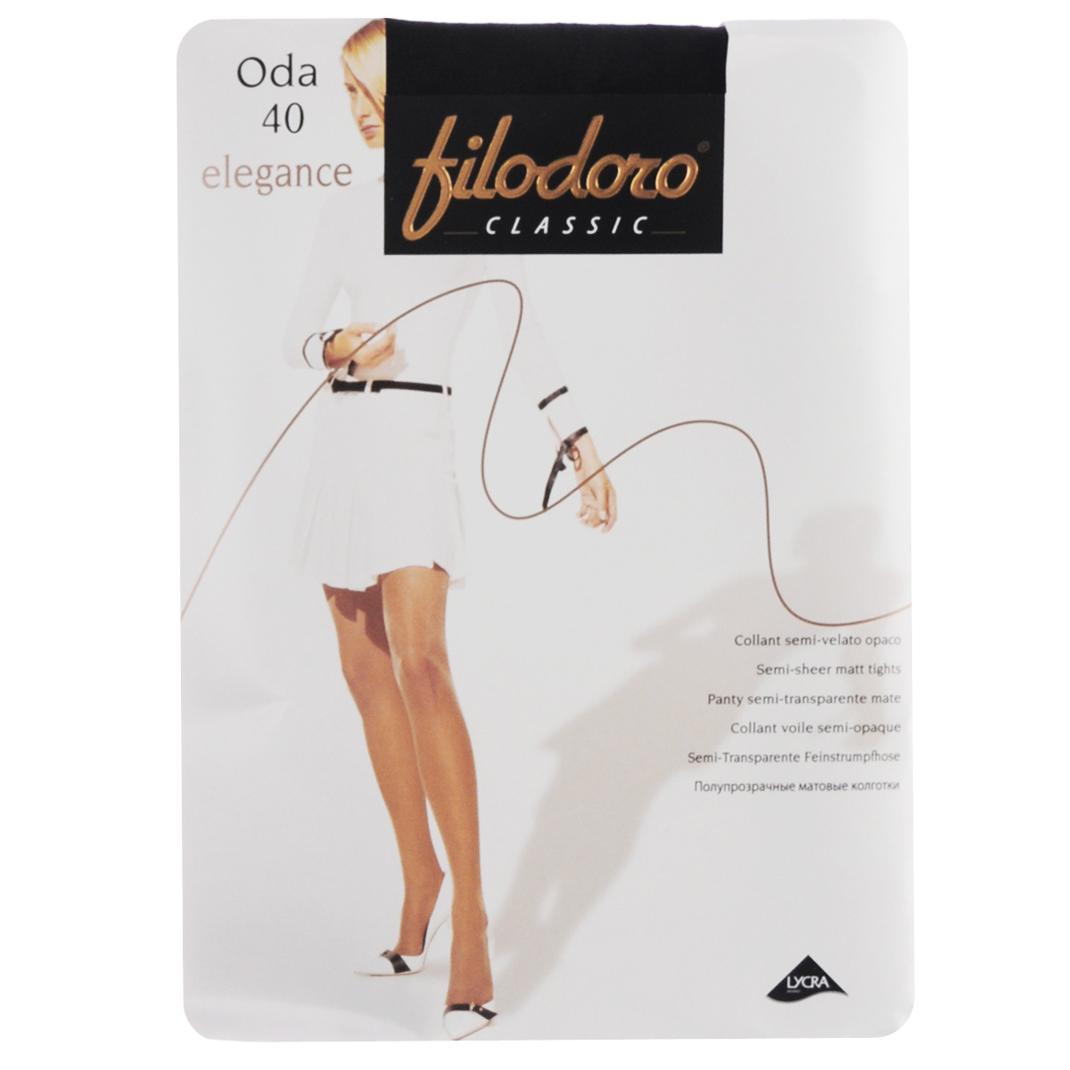 Колготки женские Filodoro Classic Oda 40 Elegance, цвет: Nero (черный). SSP-016659. Размер 4 (L)