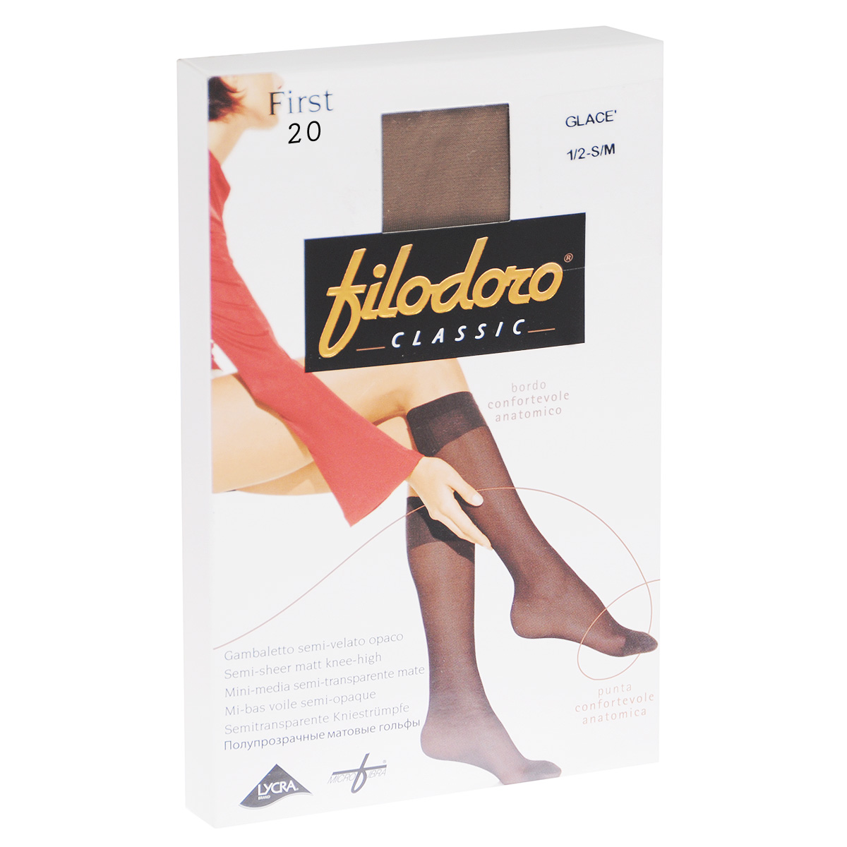 Гольфы женские Filodoro Classic First 20, цвет: Playa (телесный). C110303FC. Размер 1/2 (S/M)