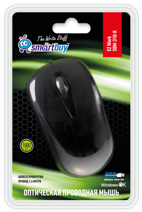 Smartbuy SBM-310-K, Black проводная мышь