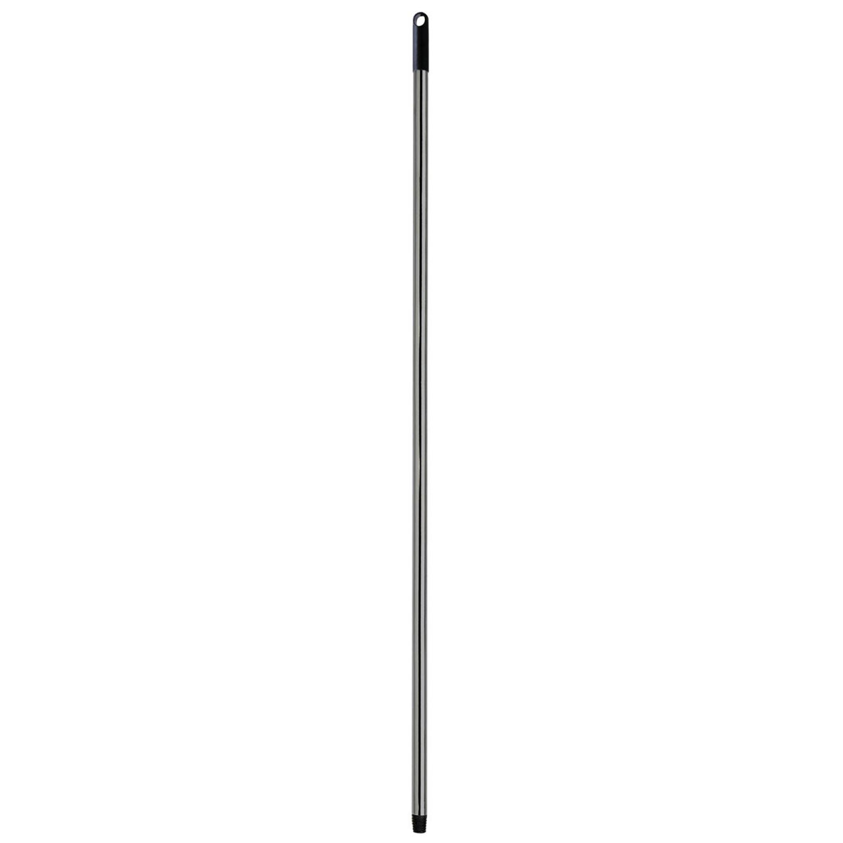 Ручка для швабры Apex Titanio, 120 см11509-A Ручка для швабры Apex Titanio, 120 см11509-AСменная стальная ручка Apex Titanio для щетки или швабры изготовлена из стали и окрашенная краской, содержащей эпоксидный порошок матового цвета. На рукоятке имеется небольшая петля, за которую изделие можно подвесить в удобном месте.