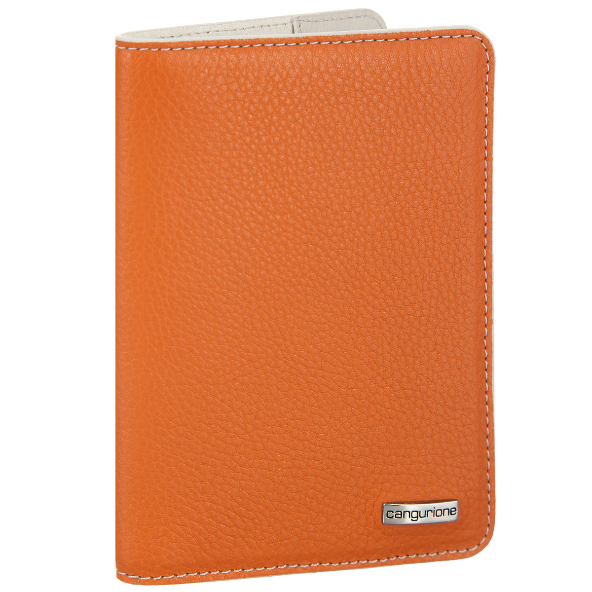 Обложка для паспорта Cangurione, цвет: оранжевый, молочный. 3328-A3328-A/Orange-Beige Обложка для паспорта Cangurione, цвет: оранжевый, молочный. 3328-A3328-A/Orange-BeigeЭлегантная обложка для паспорта Cangurione не только поможет сохранить внешний вид ваших документов и защитить их от повреждений, но и станет стильным аксессуаром, идеально подходящим вашему образу.Изделие выполнено из натуральной высококачественной кожи и декорировано фактурным тиснением, контрастной прострочкой по контуру. Лицевая сторона обложки оформлена металлической пластиной с названием бренда. Внутри - два удобных боковых кармана, которые обеспечивают надежную фиксацию вашего документа.Изделие упаковано в стильную фирменную коробку.