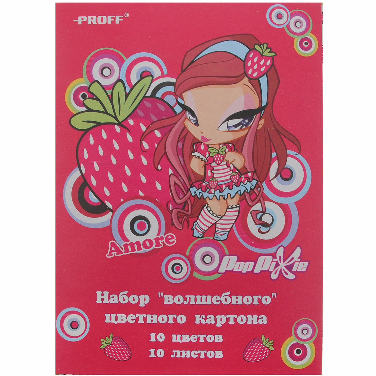 Набор цветного картона Proff Pop Pixie, 10 листовPP15-CCS10 Набор цветного картона Proff Pop Pixie, 10 листовPP15-CCS10Набор цветного картона Proff Pop Pixie - это качественный, замечательный набор для детского творчества, который состоит из 10 листов картона разных цветов. Набор позволит создавать всевозможные аппликации и поделки.Создание поделок из цветного картона позволяет ребенку развивать творческие способности, кроме того, это увлекательный досуг.