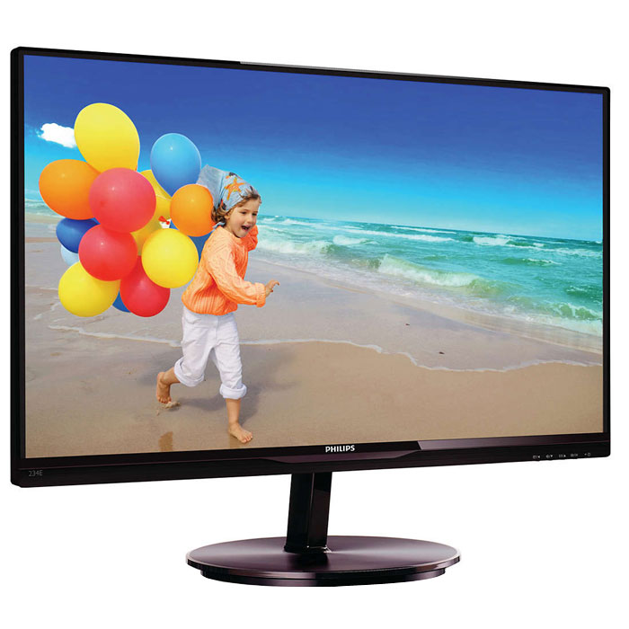 Philips 234E5QSB (00/01), Black монитор234E5QSB Philips 234E5QSB (00/01), Black монитор234E5QSBСтильный дисплей Philips 234E5QSB с ультратонкой рамкой и экраном AH-IPS позволяет насладиться потрясающим реалистичным изображением.Ультратонкая рамка в минималистичном стиле:Новые дисплеи Philips отличаются не только панелями, выполненными по новейшим технологиям, но и минималистичным дизайном, выраженным в ультратонкой рамке шириной всего 2,5 мм. Общий размер рамки вместе с черной полосой на панели шириной около 9 мм значительно уменьшен, что делает ее практически незаметной и максимально увеличивает область просмотра. Дисплеи с ультратонкой рамкой особенно подходят для работы с приложениями в многоэкранном режиме, такими как игры, профессиональные приложения для графического дизайна и другие, создавая впечатление, будто вы смотрите на один большой экран.Дисплей AH-IPS обеспечивает превосходное качество изображения и широкий угол обзора:Дисплей AH-IPS обеспечивает превосходное качество изображения и широкий угол обзора В IPS-дисплеях используется прогрессивная технология, обеспечивающая широкий угол обзора 178/178 градусов для просмотра дисплея практически под любым углом. По сравнению со стандартными TN-панелями IPS-дисплеи обеспечивают значительно более высокую четкость изображения и яркие цвета, что делает их идеальным решением не только для просмотра фотографий, фильмов и веб-сайтов, но также и для работы в профессиональных приложениях, где требуется точная передача цвета и яркости.SmartImage Lite для улучшения изображения на ЖКД:SmartImage Lite — это уникальные и самые современные технологии Philips, которые анализируют отображаемое на экране. В зависимости от выбранной пользователем схемы, SmartImage Lite динамически улучшает контраст, насыщенность и резкость изображений и видеозаписей, а также отображение текста в текстовых приложениях для создания изображения исключительного качества — и все это в режиме реального времени и одним нажатием кнопки.Дисплей 16:9 Full HD для комфортного просмотра:ЖК-дисплей Full HD имеет разрешение 1920x1080р — самое высокое из всех разрешений HD-источников, обеспечивающее изображение наилучшего качества. Это настоящий дисплей будущего, который может принимать сигналы с разрешением 1080р со всех источников, включая самые современные, такие как Blu-ray и современные игровые приставки HD. Значительно улучшенная обработка сигнала позволяет поддерживать его более высокое качество и разрешение. Все это создает великолепное изображение с прогрессивной разверткой без мерцания и потрясающими цветами и яркостью.TrueVision обеспечивает профессиональное качество изображения:TrueVision — это собственная технология Philips, задействующая продвинутый алгоритм для тестирования и калибровки дисплея по критериям, которые в 4 раза строже требований Windows sRGB, обеспечивая таким образом исключительные характеристики экрана. Только в Philips каждый монитор, покидающий пределы фабрики, проходит тонкую настройку по этому методу, благодаря чему гарантируется неизменное качество изображения и цветопередачи.