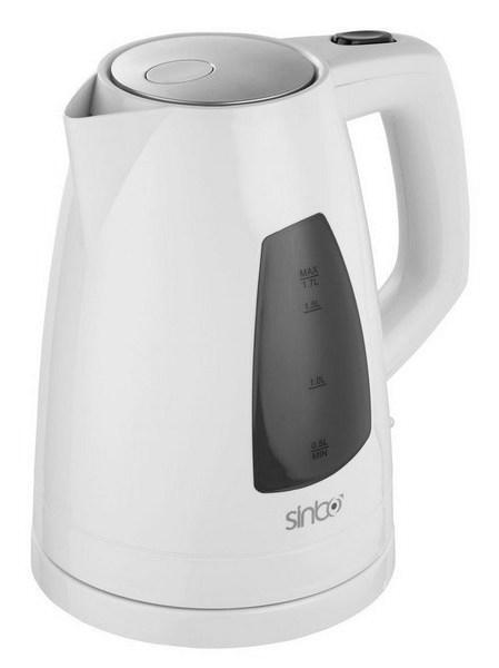 Sinbo SK 7302, White электрический чайникSK 7302 Sinbo SK 7302, White электрический чайникSK 7302Чайник Sinbo SK 7302 состоит из ударопрочного пластика и имеет скрытый нагревательный элемент из нержавеющей стали. Коннектор с поворотом на 360 градусов легко снимает и ставить чайник под любым углом. Имеет внешнее смотовое окно уровня воды по обе стороны. Съемный моющийся фильтр установленный в чайнике, не позволит накипи попасть к вам в чашку.Защита от включения без воды и перегрева.