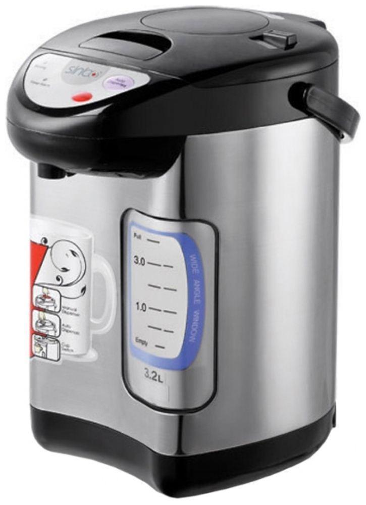 Sinbo SK 2395, Black Silver термопотSK 2395 Sinbo SK 2395, Black Silver термопотSK 2395Термопот сочетает в себе чайник и термос. Работает очень просто и быстро. После закипания, вода поддерживается определенной температуры, что позволяет тратить меньше минуты на повторный подогрев воды. Термопот Sinbo SK 2395 в отличие от обыкновенного чайника, имеет объем в 3,2 литра, что позволит за одно кипячение напоить около 13 человек.