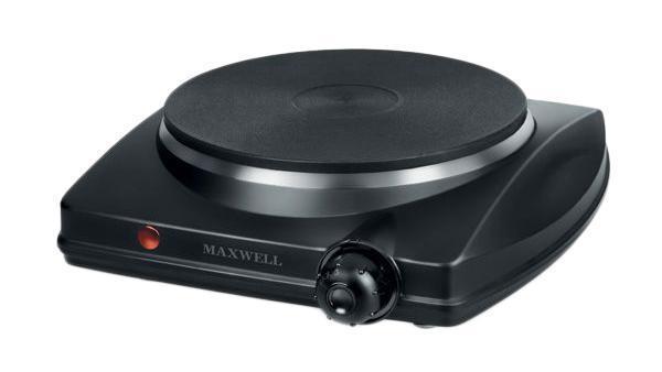 Maxwell MW-1902(BK) плитка электрическаяMW-1902(BK) Maxwell MW-1902(BK) плитка электрическаяMW-1902(BK)Одноконфорочная плитка электрическая MAXWELL MW-1902 BK удобна для приготовления разных блюд. За счет возможности регулировки температуры нагрева конфорки вы с легкостью поджарите овощи, потушите мясо или сварите сытный суп. Плитка отличается универсальной черной расцветкой корпуса, благодаря чему она идеально подойдет к абсолютно любому интерьеру кухонного пространства. Плитка не займет много пространства на вашей кухне, при этом превратится в настоящую помощницу во время готовки. Техника надежна в использовании и отличается наличием защитного отключения при скачках напряжения, что позволяет сохранить работоспособность плитки в любой ситуации.
