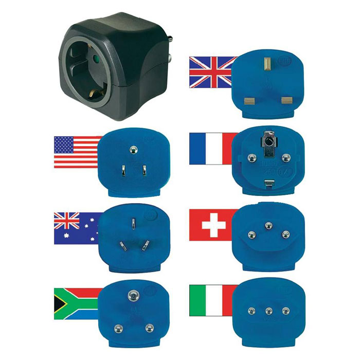Brennenstuhl Travel Plugs набор сетевых переходников для туристов (1508160)