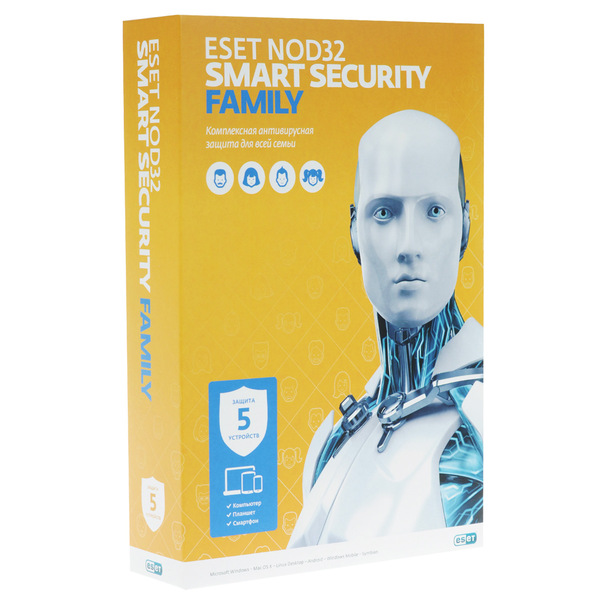 Фото ESET NOD32 Smart Security Family. Лицензия на 1 год на 5 устройств. Покупайте с доставкой по России