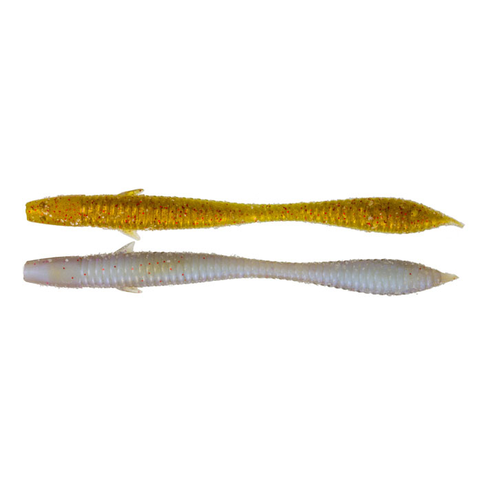Универсальный червь Tsuribito Toshiki, цвет: красный, золотой, 10 см, 6 шт
