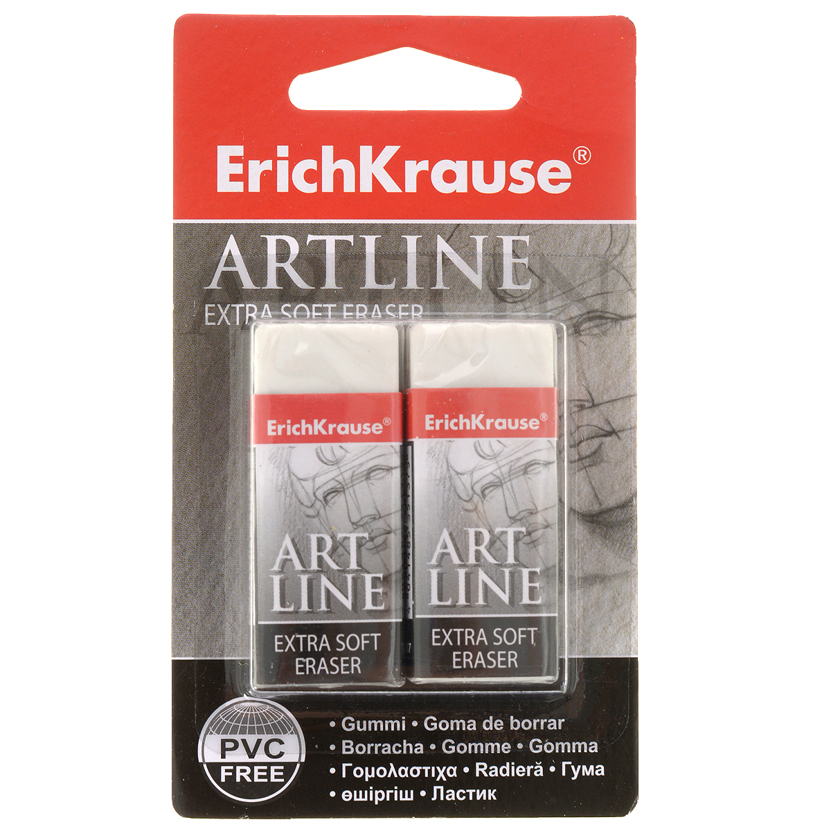 Набор ластиков Erich Krause Artlane, 2 шт35138 Набор ластиков Erich Krause Artlane, 2 шт35138Набор ластиков Erich Krause Artlaneстанет незаменимым аксессуаром на рабочем столе не только школьника или студента, но и офисного работника. Он прекрасно удаляет линии, оставленные карандашами. При стирании стружка от ластика скатывается в единый комок, а не рассыпается по всей поверхности бумаги. В комплекте два ластика.