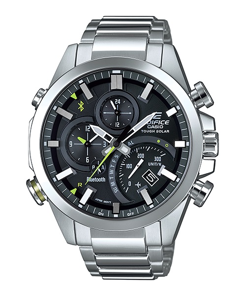 Часы мужские наручные Casio, цвет: стальной, черный. EQB-500D-1A