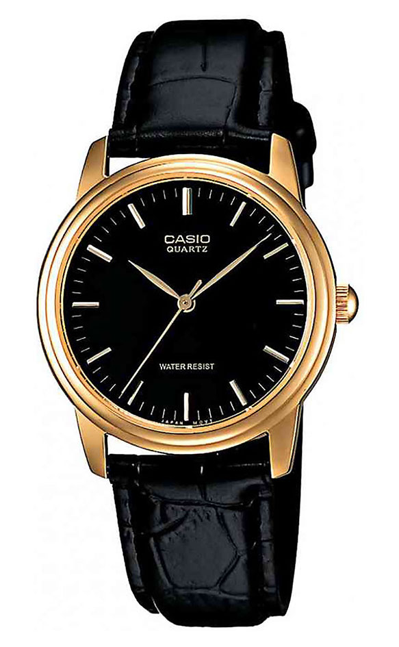 Часы мужские наручные Casio, цвет: золотистый, черный. MTP-1154PQ-1A