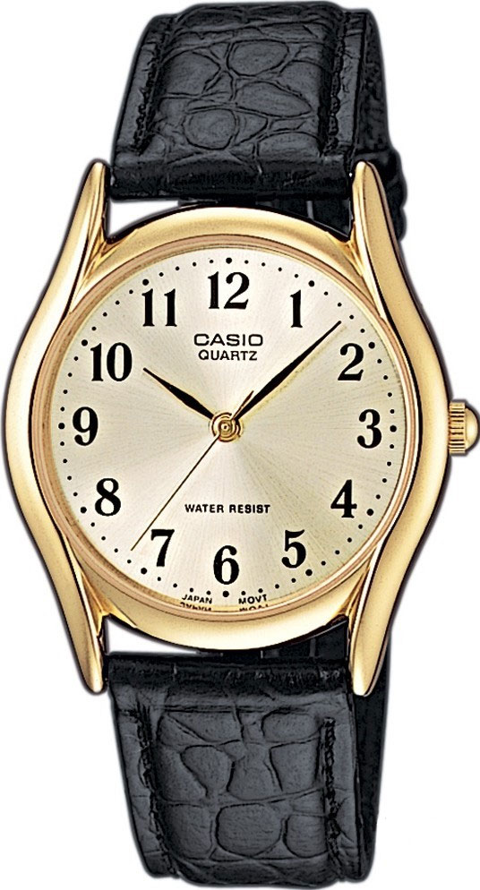Часы наручные мужские Casio, цвет: золотистый, белый, черный. MTP-1154PQ-7B2