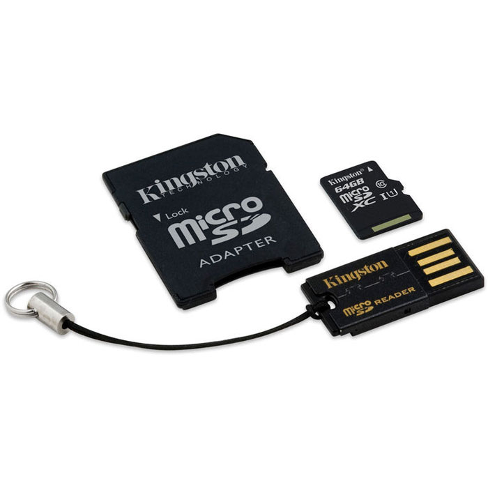 Kingston Mobility Kit MBLY10G2 карта памяти microSDXC 64GB + адаптер + USB-ридер