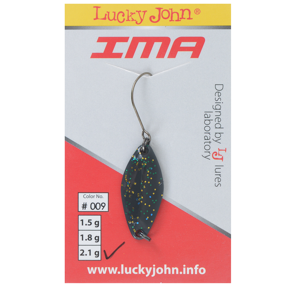 Блесна колеблющаяся Lucky John TR IMA, цвет: черный, 2,1 г
