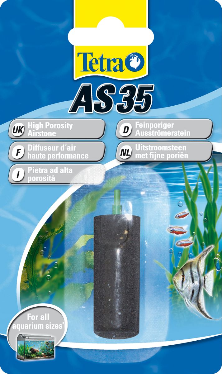 Воздушный распылитель Tetra AS 35603554 Воздушный распылитель Tetra AS 35603554Воздушный распылитель Tetra AS 35 - это мелкопористый распылитель для оптимального обеспечения аквариума кислородом. Сочетается с воздушным компрессором Tetra APS.Равномерное распределение кислорода в воде в виде мелких пузырьков;позволяет обеспечить полное использование возможностей компрессора;высокое качество изготовления обеспечивает долгую эксплуатацию;идеально подходит к воздушному компрессору Tetra APS.