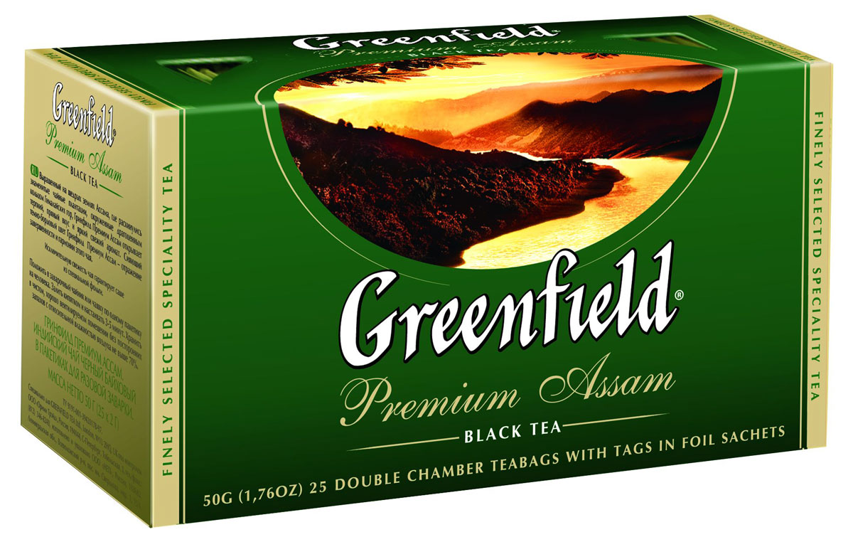 Greenfield Premium Assam черный чай в пакетиках, 25 шт1019-15 Greenfield Premium Assam черный чай в пакетиках, 25 шт1019-15Выращенный на щедрых землях Ассама, где раскинулись знаменитые чайные плантации, окруженные драгоценным кольцом Гималайских гор, Greenfield Premium Assam открывает терпкий, пряный вкус и яркий, свежий аромат. Сияющий темно-бордовый цвет Greenfield Premium Assam - отражение завершенности и гармонии этого чая.