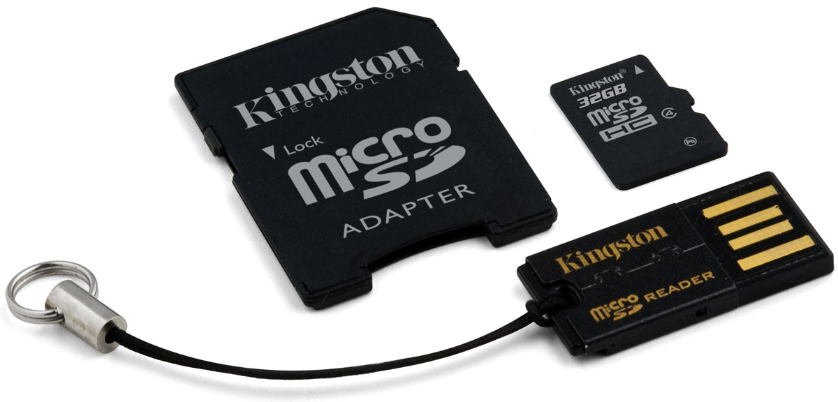Kingston Mobility Kit MBLY4G2 карта памяти microSDHC 32GB + адаптер + USB-ридер