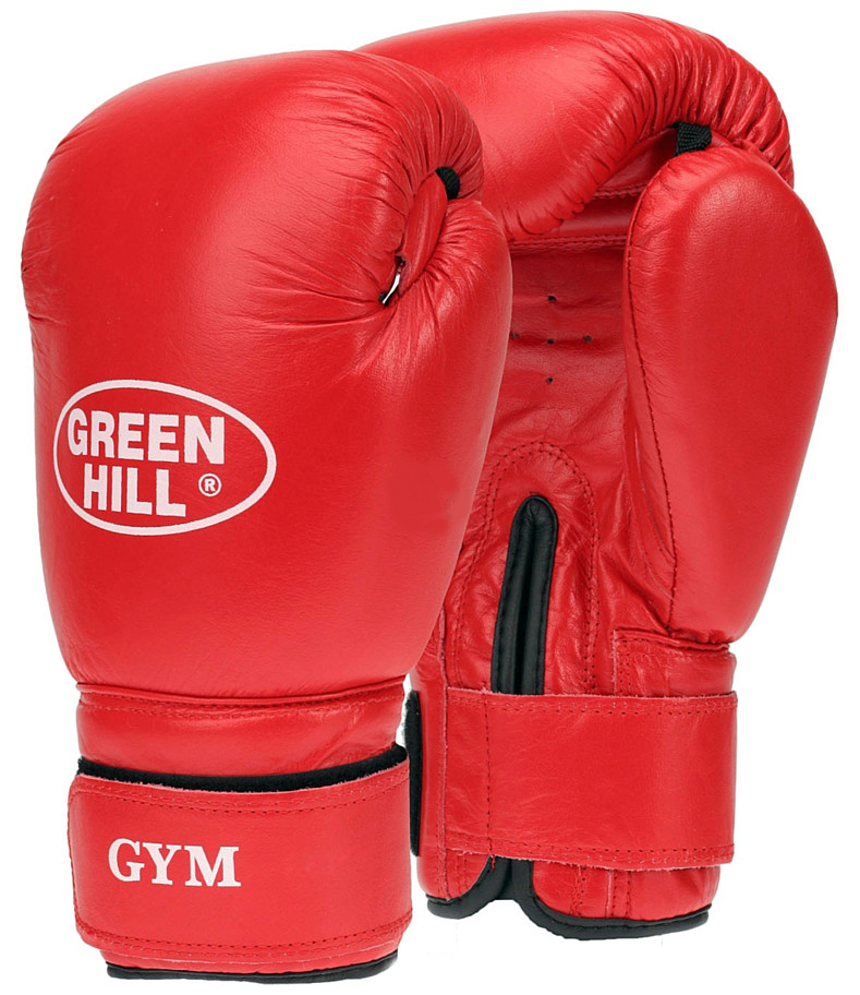 Перчатки боксерские Green Hill Gym, цвет: красный. Вес 10 унцийBGG-2018 Перчатки боксерские Green Hill Gym, цвет: красный. Вес 10 унцийBGG-2018Боксерские перчатки Green Hill Gym специально разработаны для тренировочных спаррингов. Верх выполнен из натуральной кожи, наполнитель - из предварительно сформированного пенополиуретана. Перфорированная поверхность в области ладони позволяет создать максимально комфортный терморежим во время занятий. Широкий ремень, охватывая запястье, полностью оборачивается вокруг манжеты, благодаря чему создается дополнительная защита лучезапястного сустава от травмирования. Застежка на липучке способствует быстрому и удобному одеванию перчаток, плотно фиксирует перчатки на руке.