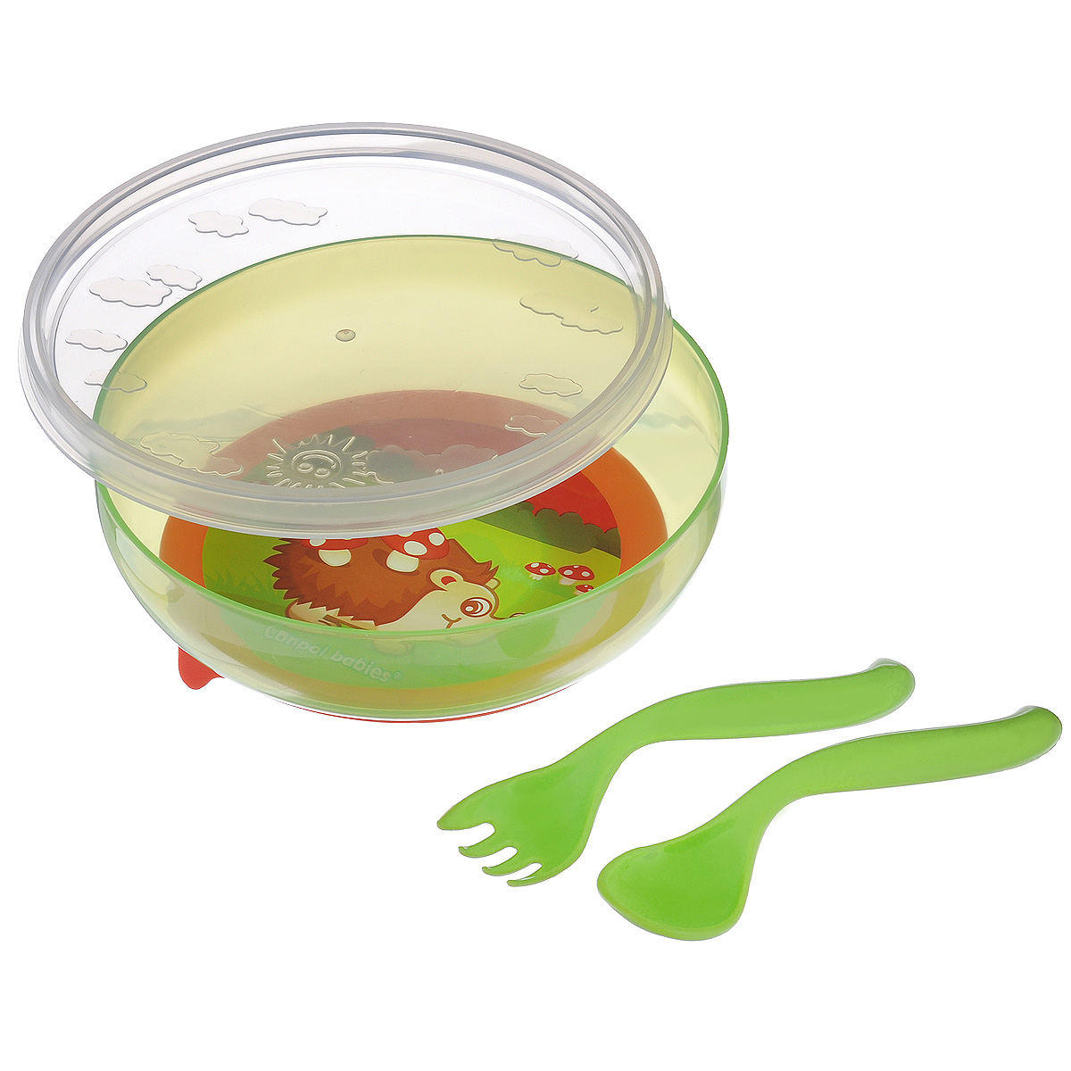 Canpol Babies Набор детской посуды цвет зеленый 4 предмета