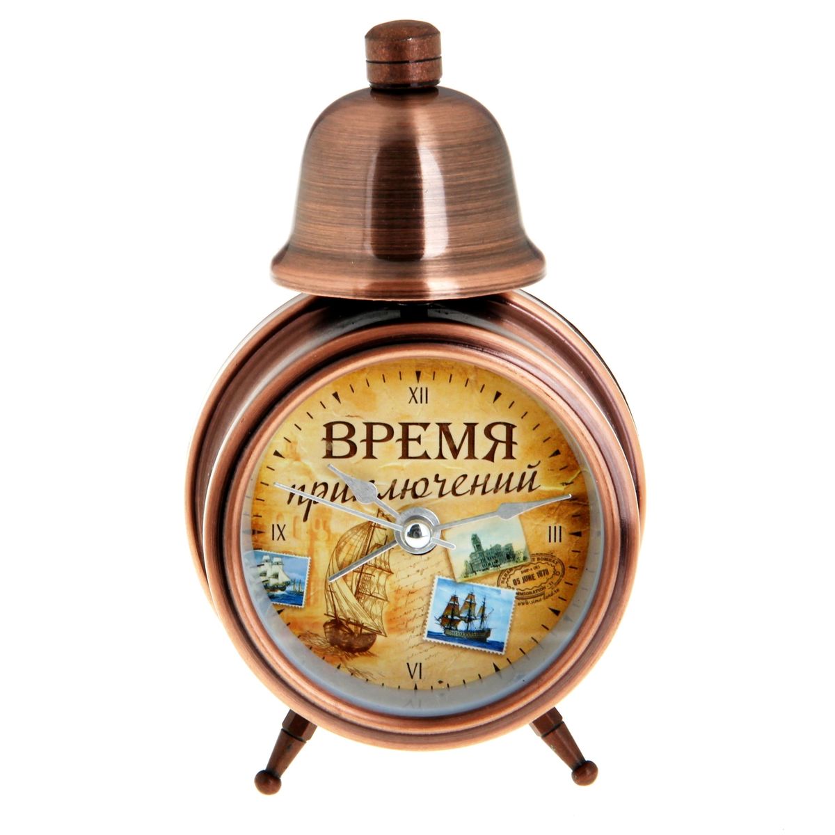 Часы-будильник Sima-land Время приключений186717 Часы-будильник Sima-land Время приключений186717Как же сложно иногда вставать вовремя! Всегда так хочется поспать еще хотя бы 5 минут и бывает, что мы просыпаем. Теперь этого не случится! Яркий, оригинальный будильник Sima-land Время приключений поможет вам всегда вставать в нужное время и успевать везде и всюду. Будильник украсит вашу комнату и приведет в восхищение друзей. Время показывает точно и будит в установленный час.На задней панели будильника расположены переключатель включения/выключения механизма, а также два колесика для настройки текущего времени и времени звонка будильника. Также будильник оснащен кнопкой, при нажатии и удержании которой, подсвечивается циферблат. Будильник работает от 1 батарейки типа AA напряжением 1,5V (не входит в комплект).