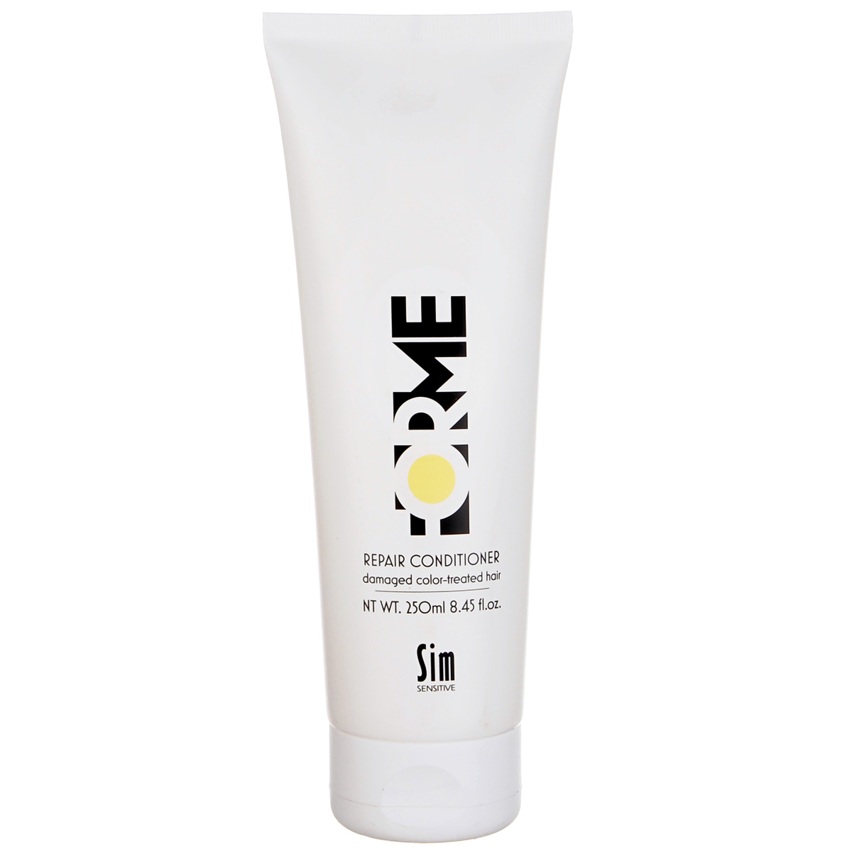 SIM SENSITIVE Бальзам для волос FORME Repair Conditioner , 250мл5339 SIM SENSITIVE Бальзам для волос FORME Repair Conditioner , 250мл5339Бальзам восстанавливающий для поврежденных волос Repair Conditioner серии Forme с натуральным маслом семян облепихи. Интенсивный восстанавливающий кондиционер для волос Repair обладает лечебным действием за счет натурального масла семян облепихи. Особая формула шампуня доставляет питательные вещества в самую глубь стержня волоса, укрепляя и восстанавливая его структуру. Кондиционер идеально подходит для ежедневного ухода за окрашенными волосами. Обязательно применять после шампуня Forme Repair для закрытия кутикул волоса и придания гладкости волосам.Кондиционер укрепляет структуру волоса как внутри, так и снаружи и восстанавливает поврежденные участки волоса. Защищает от УФ-лучей. Основной действующий компонент Forme Repair – масло из мякоти и семян облепихи. Масло содержит полезные кислоты омега-9, которые легко проникают в кожу головы и структуру волоса, насыщая их витаминами, а также редкие кислоты омега-7, в частности пальмитолеиновую кислоту. Пальмитолеиновая кислота незаменима для волос, так как входит в состав кожного сала человека. Средства Forme с экстрактом облепихи восполняют недостаток этой кислоты, что препятствует выпадению волос и оказывает противогрибковое действие, придают блеск и укрепляют здоровье.Уходы Forme можно использовать как в комплексе для достижения максимального эффекта, так и по отдельности.