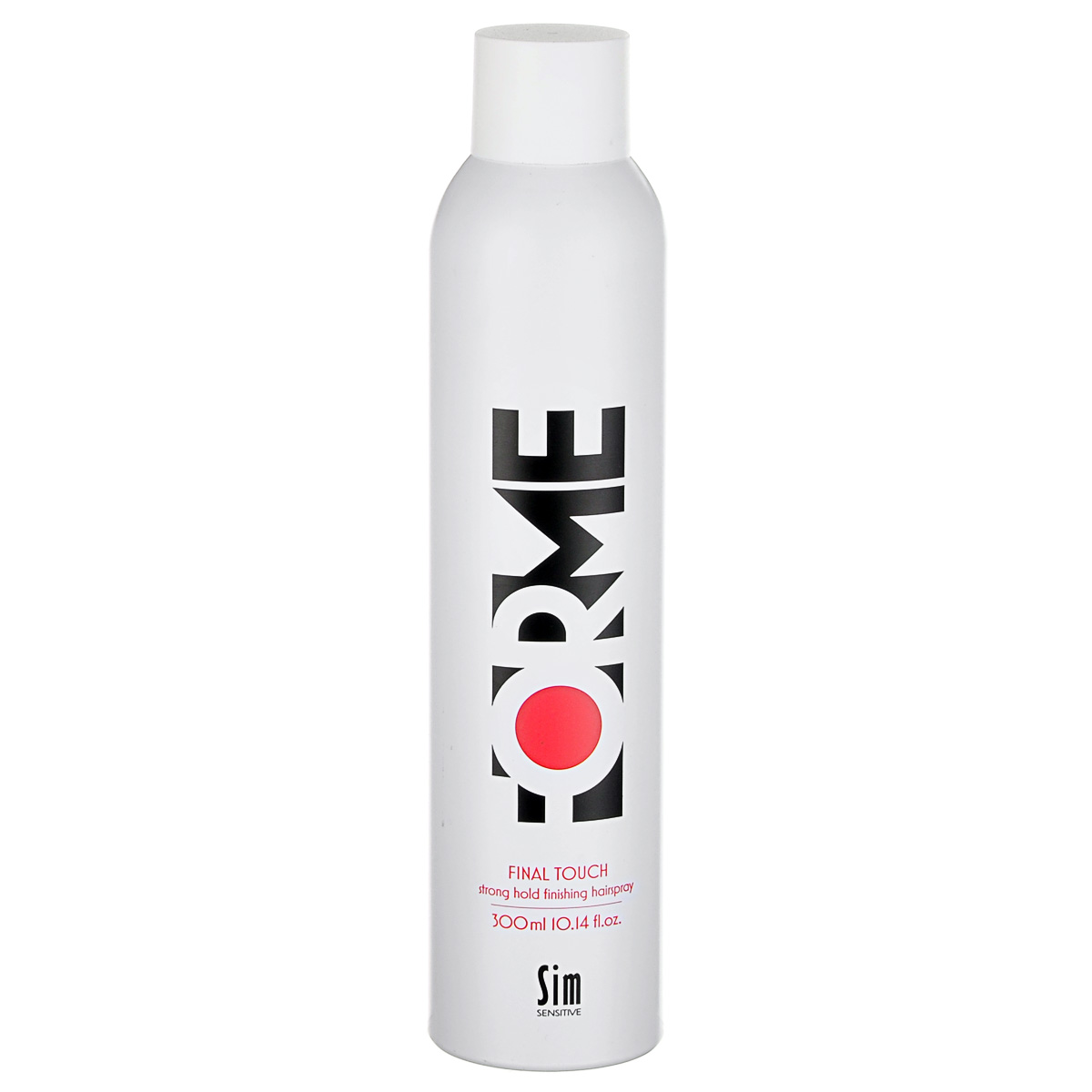 SIM SENSITIVE Лак сильной фиксации для укладки волос серии Forme FORME Final Touch Strong Hold Hair Spray, 300мл5347 SIM SENSITIVE Лак сильной фиксации для укладки волос серии Forme FORME Final Touch Strong Hold Hair Spray, 300мл5347Лак для волос Финал Тач для финальной фиксации прически Final Touch Strong Hold Hair Spray. Надежно фиксирует укладку и сохраняет на долгое время.Лак для закрепления укладки Финал Тач надежно фиксирует волосы на весь день. Не склеивает и не утяжеляет их. Придает волосам изумительный блеск. Содержит экстракт клюквы и УФ-фильтр, которые защищают волосы от вредных воздействий окружающей среды. Экстракт клюквы, благодаря большой концентрации витаминов и микроэлементов, питает, ухаживает и защищает волосы. Фиксация: 5Объем: 4Блеск: 5